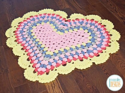 Sassy the Kitty Cat Heart Rug