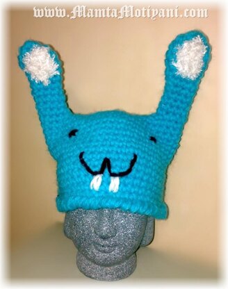 Crochet Buckteeth Bunny Beanie Pattern Easy Costume Hat