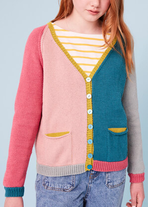 Connie Cardigan - Knitting Pattern For Kids in Debbie Bliss Eco Baby