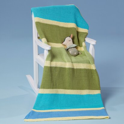 Everett Blanket - Knitting Pattern for Babies in Tahki Yarns Cotton Classic by Tahki Yarns