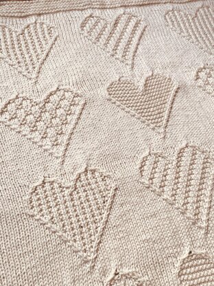 Textured Heart Blanket
