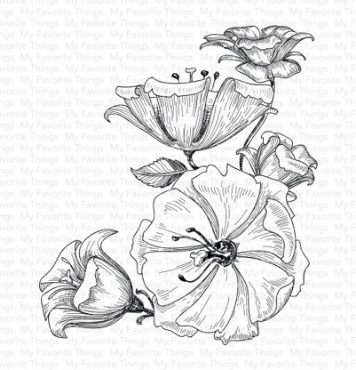 My Favorite Things Cling Rubber Stamp - Floral Fantasy | LoveCrafts