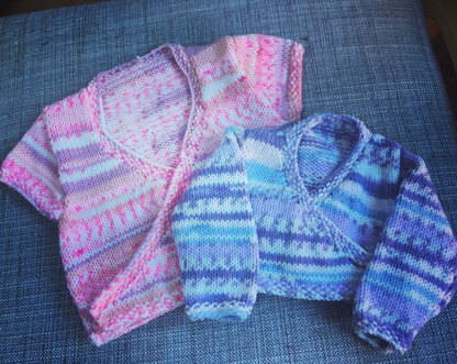 Baby Girls Ballet Cardigan in Sirdar Snuggly Baby Crofter DK - 1931