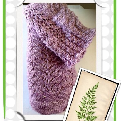 Easy Fern Toe-Up Sock