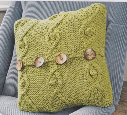 Green Cables Cushion Cover