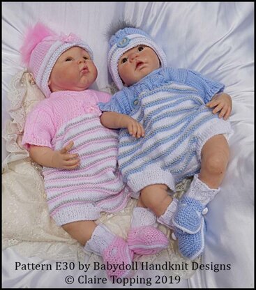 Unisex Romper Set 16-22 inch dolls/newborn/0-3m baby
