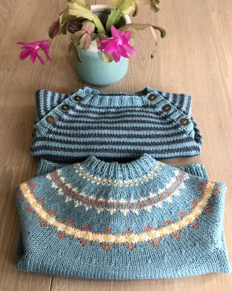 Baby Jumper with patterned yoke
