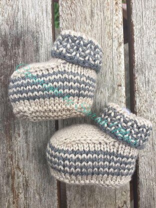 Grey Boy's Baby Booties