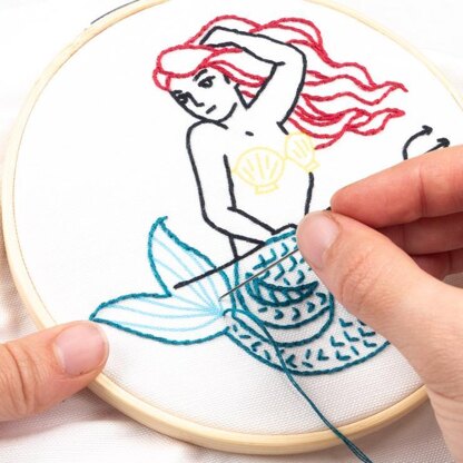PopLush Mermaid Embroidery Kit - 5in