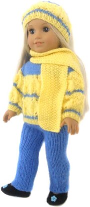 Winter cozy for american girl , gotz and other 18'' dolls