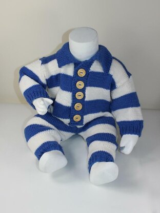 Baby Big Stripe Collar Onesie