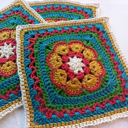 Flower 9-inch Blanket Square