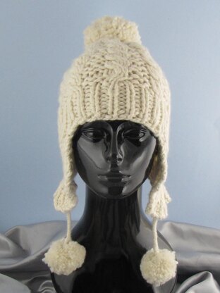 Big Bobble Superfast Cable Trapper Beanie Hat