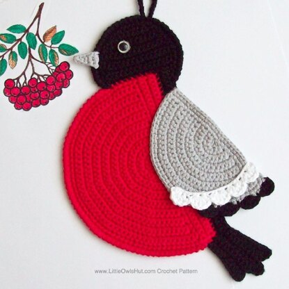 030 Bullfinch potholder decor