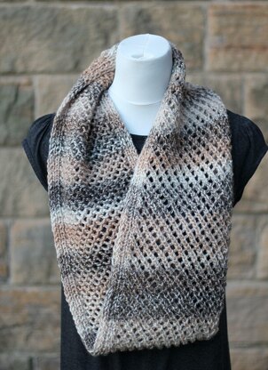 Coffee ripple scarf