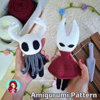 Hollow Knight and Hornet Amigurumi Pattern Bundle