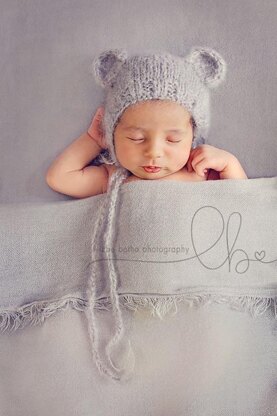 Newborn Teddy Bear Bonnet