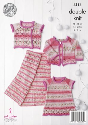 Baby Set in King Cole DK - 4314 - Downloadable PDF