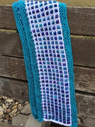 Ocean Waves Checkered Scarf