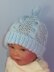 Baby Simple Cable Stitch Topknot Beanie Hat