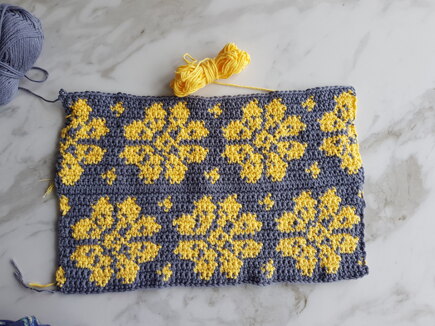 Dahlia pillow #3