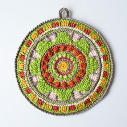 Wheel of Magic Mandala Potholder