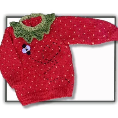 Strawberry Jumper Sweater - 3 mths - 4 years