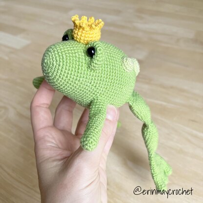 Fernando the Frog Prince Amigurumi Crochet Pattern by erinmaycrochet