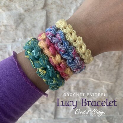 Crochet Lucy bracelet crochet pdf pattern for beginners / Crochet Cuff boho style