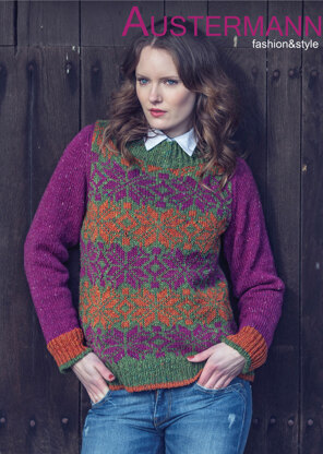 Ladies' Pullover in Austermann Irish Tweed - 132054