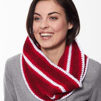 Holiday Stripes Cowl in Caron Simply Soft - Downloadable PDF