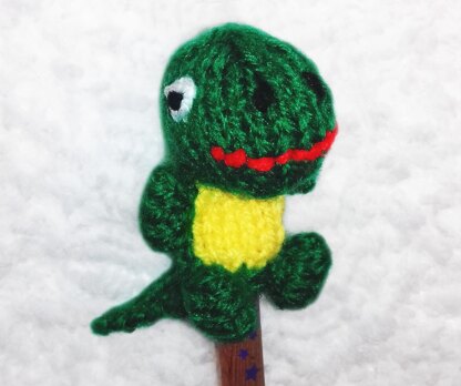 3 cartoon dinosaur finger puppets