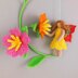 Flower elf - hanging decoration made from scraps of yarn - easy, even for beginners