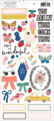 American Crafts Maggie Holmes Sweet Story Cardstock Stickers 94/Pkg - 622214