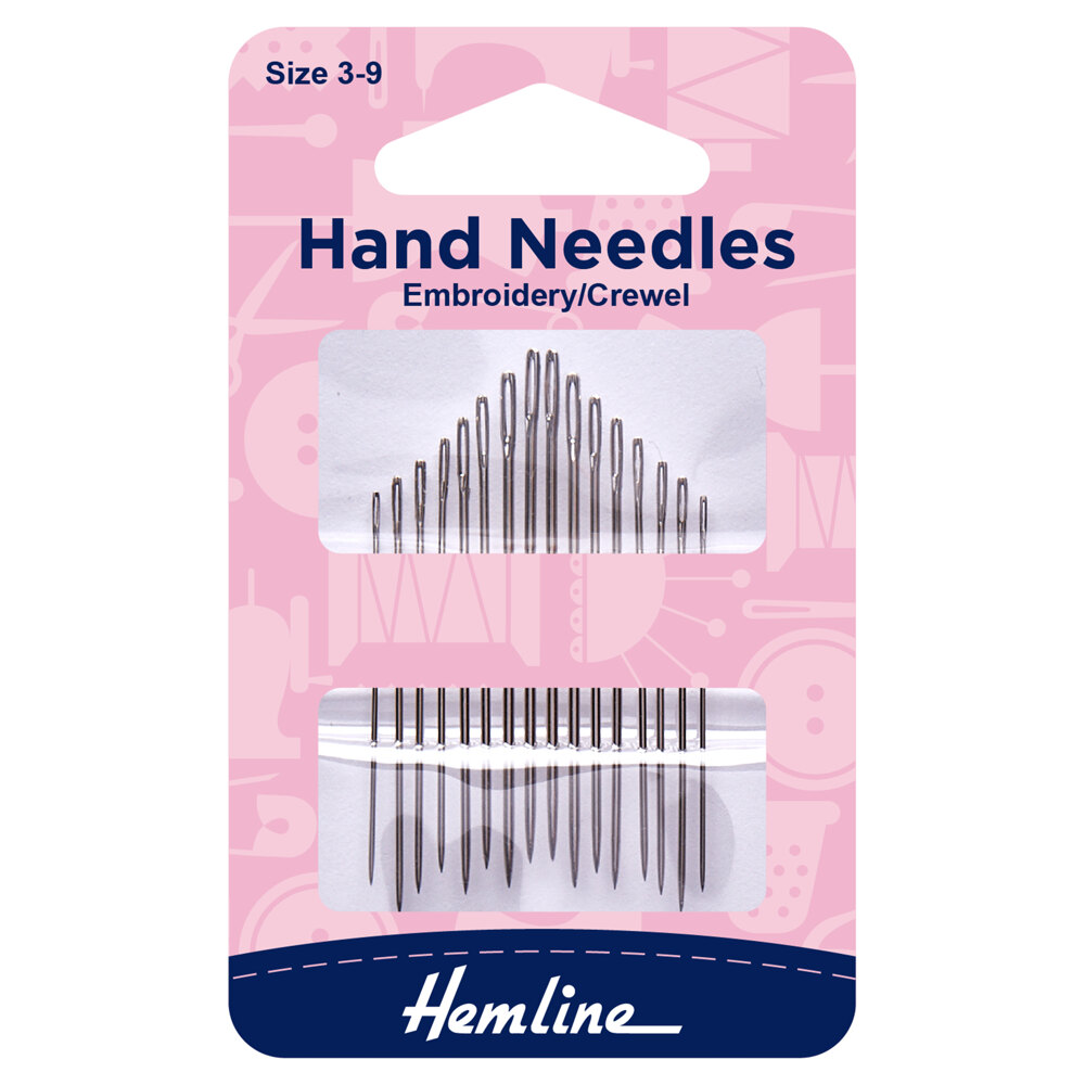 Hemline Hand Sewing Needles: Darner: Size 3-9 Hemline Hand Sewing Needles: Darner: Size 3-9