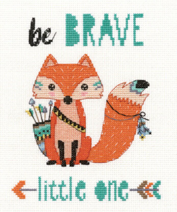 Dimensions Be Brave Cross Stitch Kit - 8in x 11.5in