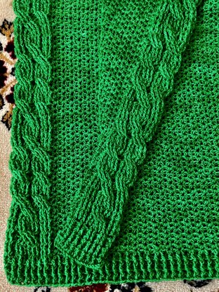 "Kiss Me I'm Irish" Crochet Scarf/Shawl