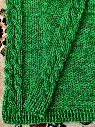 "Kiss Me! I'm Irish!" Crochet Scarf/Shawl