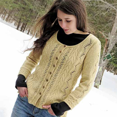 Vines and Arrows Cardi in Knit One Crochet Too Sebago - 2130