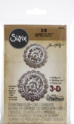 Sizzix 3D Impresslits Embossing Folder By Tim Holtz - Medallion