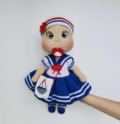 Amigurumi outfit crochet pattern for Lulu, Crochet doll clothes pattern, Crochet doll outfit 12,6 in/32 cm (English, Deutsch, Français)
