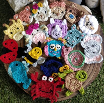 Animal Crochet Appliques