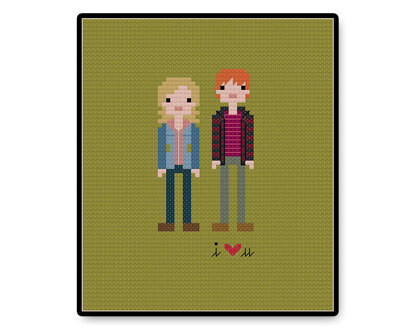 Hermione and Ron In Love - PDF Cross Stitch Pattern