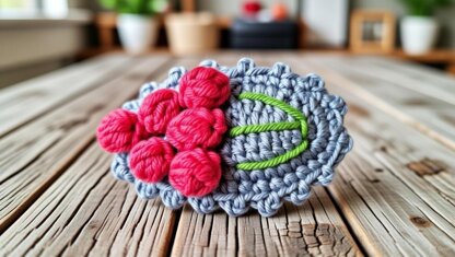 Crochet Grapes Hair Clip Pattern PDF + Video Tutorial