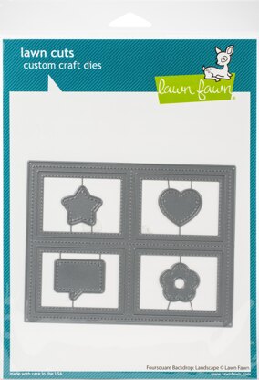 Lawn Fawn Lawn Cuts Custom Craft Die - Foursquare Backdrop: Landscape