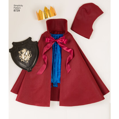 Simplicity 8729 Child's Cape Costumes - Paper Pattern, Size A (S-M-L)