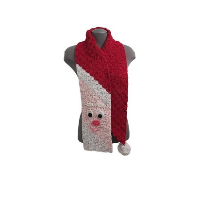 Santa Claus Scarf C2C