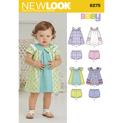 New Look Babies' Dress and Panties 6275 - Paper Pattern, Size A (NB-S-M-L)