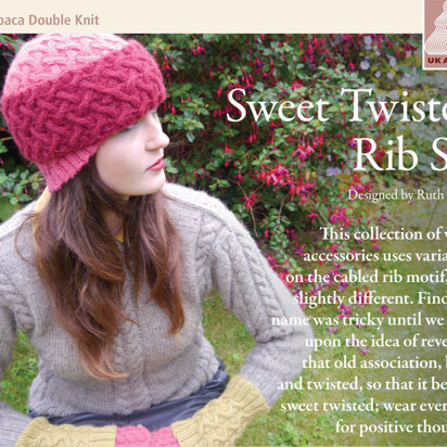Sweet Twisted Rib Set in UK Alpaca Baby Alpaca Silk DK