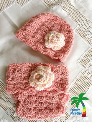 Shelly Diaper Cover & Hat PDF12-106